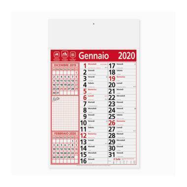 Calendario olandese notes da parete rosso