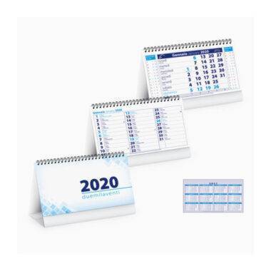 Calendario da scrivania chart table blu