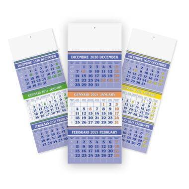 Calendario personalizzato Tris fluo PA484
