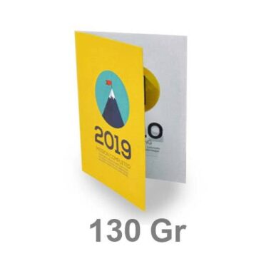 Pieghevoli A5 - 1 pieghe - 2 ante - carta patinata 130gr