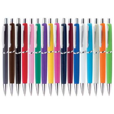 Set di penne antibatteriche VANEA SHOCK modello PD346 disponibili in 18 colori: arancione, avorio, azzurro, bianco, blu, bordeaux, blu scuro, fucsia, giallo, grigio, marrone, nero, rosso, rosa, silver, verde, viola, verde lime