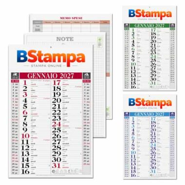 Calendari olandesi in tre colorazioni con testata personalizzata