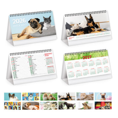 Calendari personalizzati da scrivania Cani e Gatti - PA403