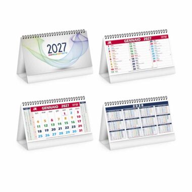 Calendario da tavolo Color Mix PA705 con datario multicolor e tabella annuale