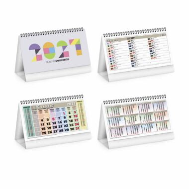 Calendario da tavolo Square Table PA730 con datario multicolor e tabella annuale