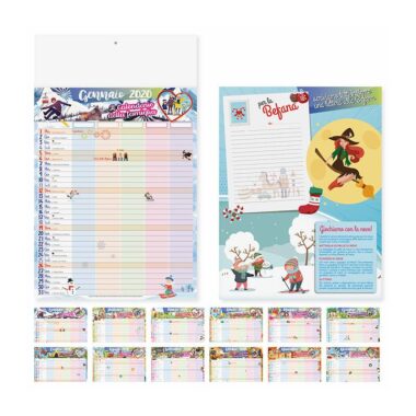 Calendario della famiglia illustrato da parete