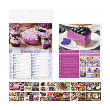 Calendario da parete illustrato dolci