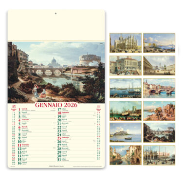 Calendari personalizzati da parete avorio Italia antica - PA014