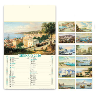 Calendari personalizzati da parete avorio Napoli antica - PA018