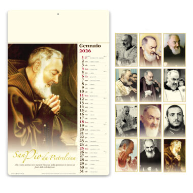 Calendari personalizzati da parete avorio San Pio - PA024