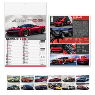 Calendari personalizzati automobili super car macchine auto