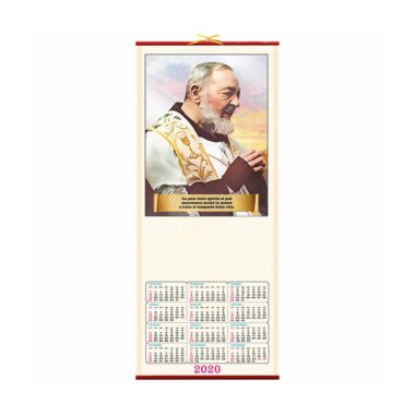 Calendario illustrato in canna da parete san pio