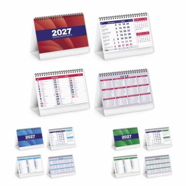 Calendario da tavolo Midi Table PA700 nelle varianti blu rosso e verde