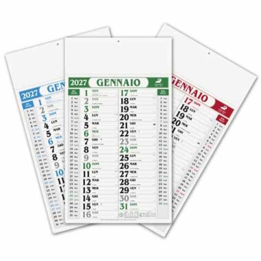 Calendario olandese Gigante PA520 nelle colorazioni blu rosso e verde