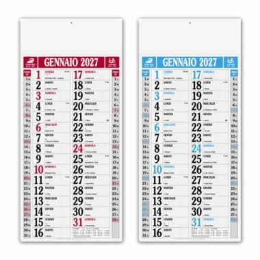 Calendario olandese Magnum PA523 personalizzato nei colori blu e rosso