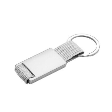 bianco portachiavi ad anello piatto - Texas - PE032