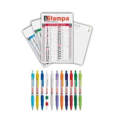 Kit 50 calendari Classic PA640 e 50 penne Jane PD388 personalizzati