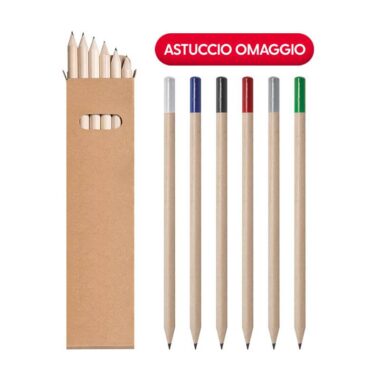 Matite Personalizzate a colori – Color top - Astuccio in omaggio – PD561