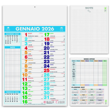 Calendari personalizzati da parete - Multicolor notes - PA422