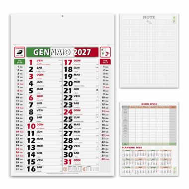 Calendario olandese Italy PA432 personalizzato con pagine frontali e retro note