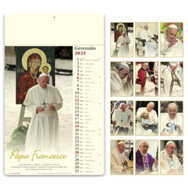 Calendari avorio con foto del papa