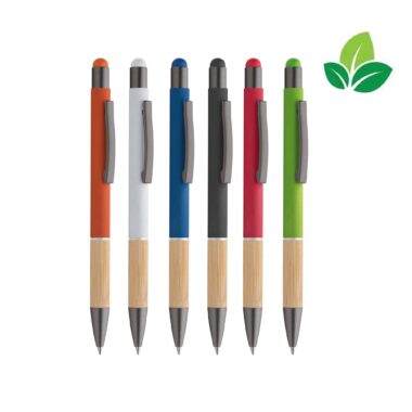 penna eco in legno con logo