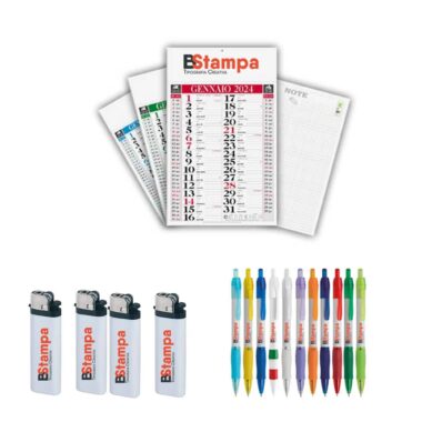 Kit 100 Calendari Olandesi PA640 - 100 Penne PD388 - 50 Accendini PE585