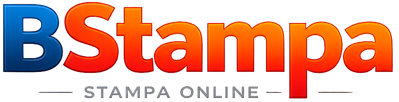 Logo BStampa, servizio di stampa online prodotti pubblicitari personalizzati e per gadget