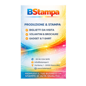 Manifesti e locandine personalizzate BStampa con grafica accattivante e colori brillanti, stampa di alta qualità per pubblicità, eventi e comunicazione aziendale