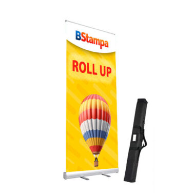 stampa roll up personalizzato ideale per fiere eventi stand espositori