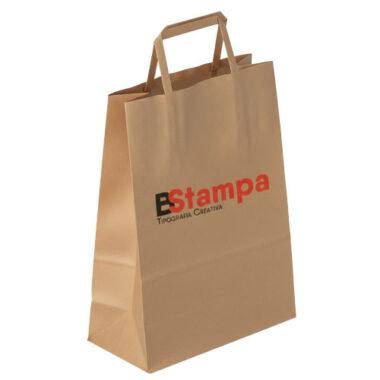 Shopper in carta kraft personalizzata Havana con manico piatto