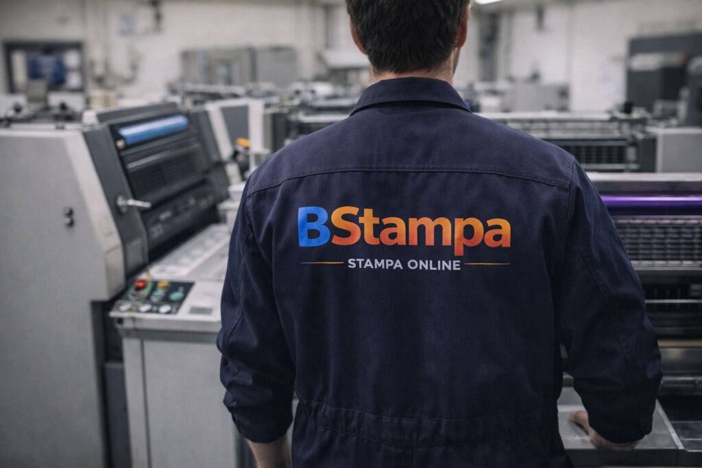 Tuta da lavoro con stampa serigrafica del logo aziendale sulla schiena