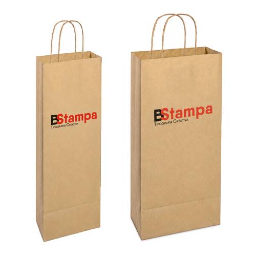 Buste portabottiglie in carta avana personalizzate con logo