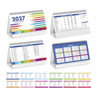 Calendario da tavolo Smart Table 2 PA744 con indice multicolor e tabella annuale